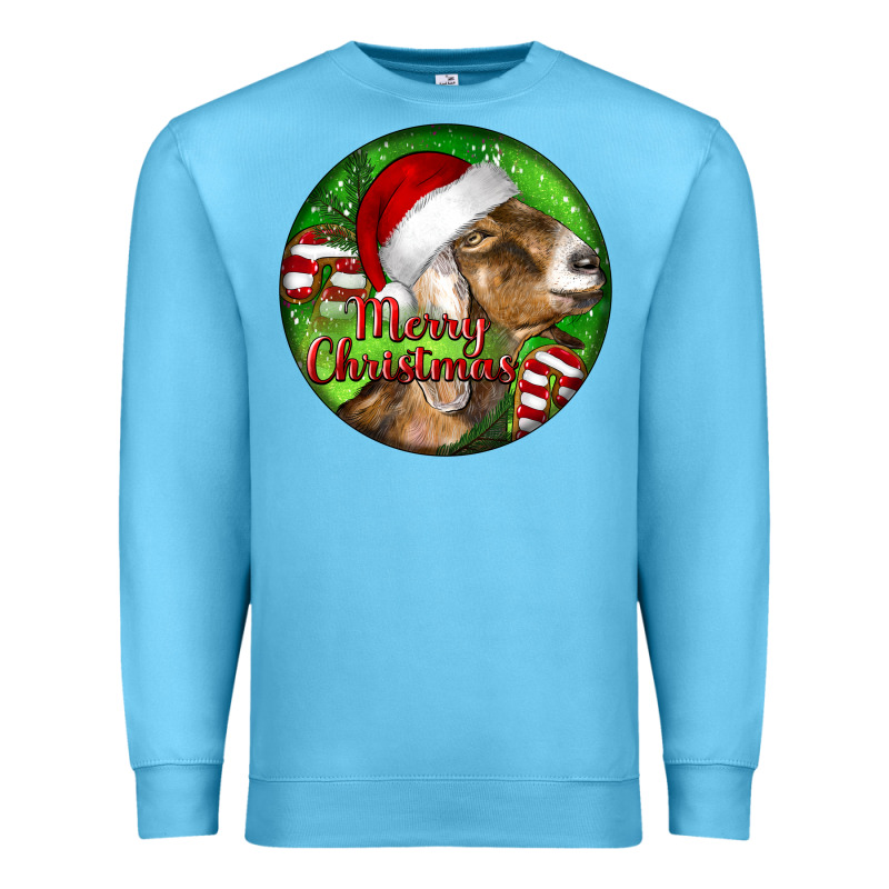 Nubian Goat Christmas Premium Sweatshirt by LillyAllenDesigns | Teevron