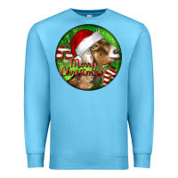 Ocean Blue Nubian Goat Christmas Premium Sweatshirt - LillyAllenDesigns