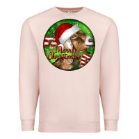 Pale Pink Nubian Goat Christmas Premium Sweatshirt - LillyAllenDesigns