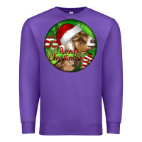 Purple Nubian Goat Christmas Premium Sweatshirt - LillyAllenDesigns