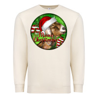 Sandshell Nubian Goat Christmas Premium Sweatshirt - LillyAllenDesigns