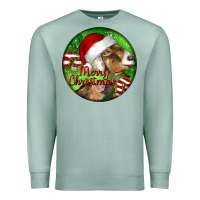 Seafoam Nubian Goat Christmas Premium Sweatshirt - LillyAllenDesigns