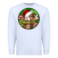 White Nubian Goat Christmas Premium Sweatshirt - LillyAllenDesigns