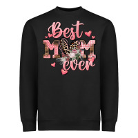 Black Best mom ever Mother's Day Heavyweight Sweatshirt - CowGirlArtShop