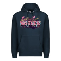 Navy Most loved mother Mother's Day Premium Hoodie - FaDigitalArtStudio