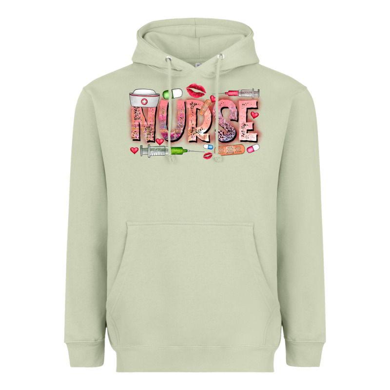 Nurse Valentine Heavyweight Hoodie by CowhideDigitalArt | Teevron