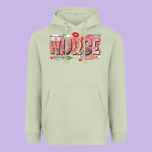 Nurse Valentine Heavyweight Hoodie Designed By Cowhidedigitalart