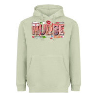 Matcha Nurse Valentine Heavyweight Hoodie - CowhideDigitalArt