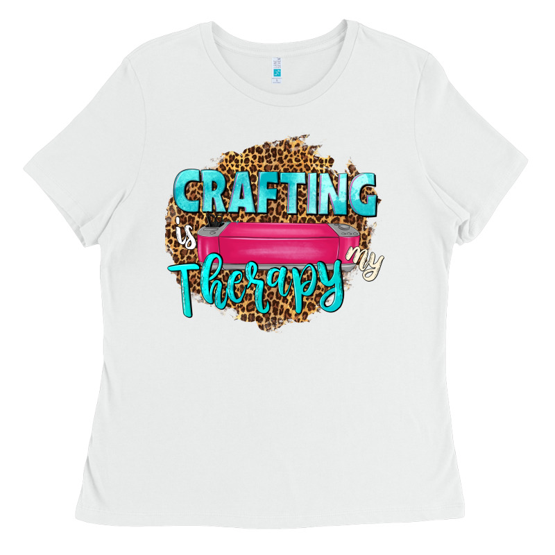 Crafting Is My Therapy Ladies Tee by NancyCooperArtShop | Teevron