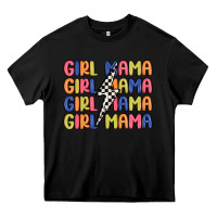 Black girl mama lightning bolt Heavy Core Tee - MaliasSmallBusiness
