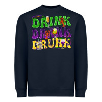 Navy Drink drank drunk Mardi Gras Heavyweight Sweatshirt - HowdyJamesFarm