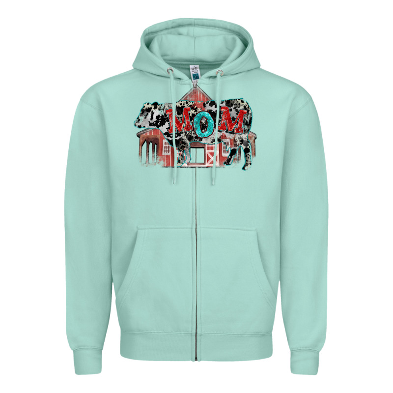 Mom Cow Mother's Day Zipper Hoodie by FaDigitalArtStudio | Teevron