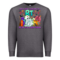 Charcoal Heather respiratory therapist halloween humor Premium Sweatshirt - CowhideDigitalArt
