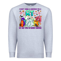 Heather Grey respiratory therapist halloween humor Premium Sweatshirt - CowhideDigitalArt