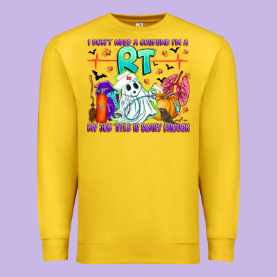 Respiratory Therapist Halloween Humor Premium Sweatshirt Designed By Cowhidedigitalart