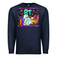 Navy respiratory therapist halloween humor Premium Sweatshirt - CowhideDigitalArt