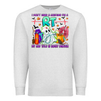 Oatmeal Heather respiratory therapist halloween humor Premium Sweatshirt - CowhideDigitalArt