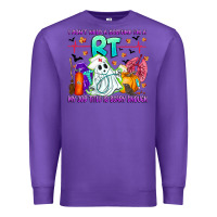 Purple respiratory therapist halloween humor Premium Sweatshirt - CowhideDigitalArt