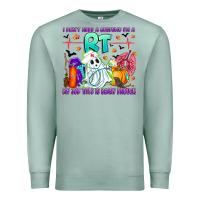 Seafoam respiratory therapist halloween humor Premium Sweatshirt - CowhideDigitalArt