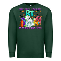 Sports Green respiratory therapist halloween humor Premium Sweatshirt - CowhideDigitalArt