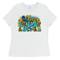White cheer mom Ladies Tee - NancyCooperArtShop
