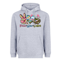 Heather Grey Peace love Easter Heavyweight Hoodie - LillyAllenDesigns