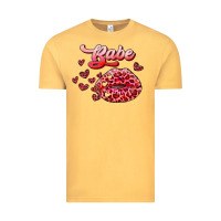 Vintage Mustard babe with kiss Vintage Tee - RanaPortraitStore