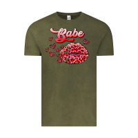 Vintage Olive babe with kiss Vintage Tee - RanaPortraitStore