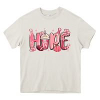 Cream breast cancer awareness hope Heavy Core Tee - MaliasSmallBusiness