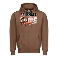 Chestnut baseball vibes Zipper Hoodie - FaDigitalArtStudio