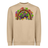 Mushroom Mardi Gras rainbow Heavyweight Sweatshirt - HowdyJamesFarm
