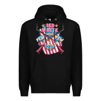 Black Red white and pew pew pew Premium Hoodie - FaDigitalArtStudio