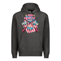 Charcoal Heather Red white and pew pew pew Premium Hoodie - FaDigitalArtStudio