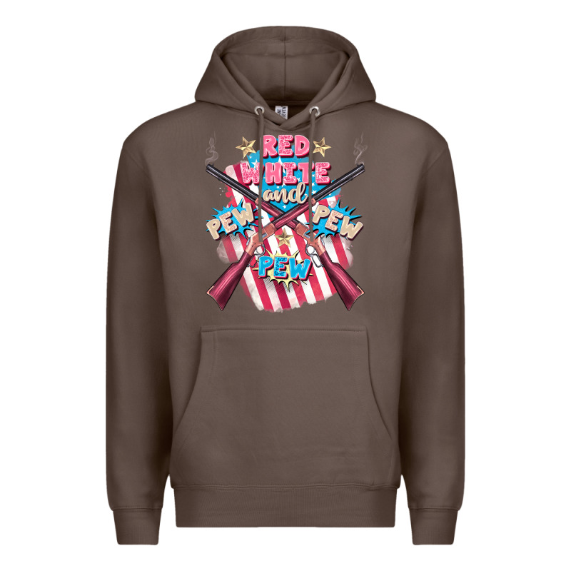 Red White And Pew Pew Pew Premium Hoodie by FaDigitalArtStudio | Teevron