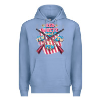 Colony Blue Red white and pew pew pew Premium Hoodie - FaDigitalArtStudio