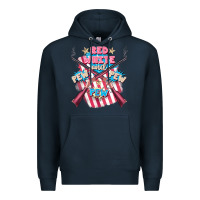 Navy Red white and pew pew pew Premium Hoodie - FaDigitalArtStudio