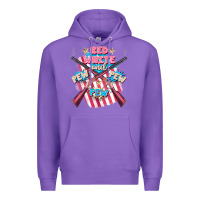 Purple Red white and pew pew pew Premium Hoodie - FaDigitalArtStudio