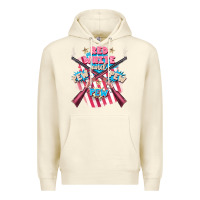 Sandshell Red white and pew pew pew Premium Hoodie - FaDigitalArtStudio