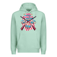 Seafoam Red white and pew pew pew Premium Hoodie - FaDigitalArtStudio