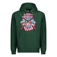 Sports Green Red white and pew pew pew Premium Hoodie - FaDigitalArtStudio