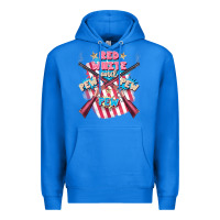 True Royal Red white and pew pew pew Premium Hoodie - FaDigitalArtStudio