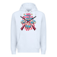 White Red white and pew pew pew Premium Hoodie - FaDigitalArtStudio
