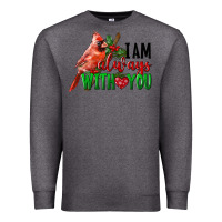 Charcoal Heather I Am Always With Your Cardinal Bird Premium Sweatshirt - LillyAllenDesigns