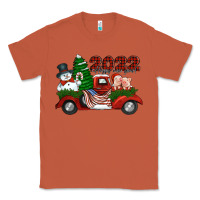 Copper happy new year 2022 christmas truck with american flag Classic Tee - Jasminsmagicworld