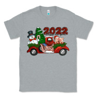 Heather Grey happy new year 2022 christmas truck with american flag Classic Tee - Jasminsmagicworld