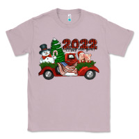 Lilac happy new year 2022 christmas truck with american flag Classic Tee - Jasminsmagicworld