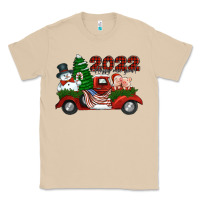 Mushroom happy new year 2022 christmas truck with american flag Classic Tee - Jasminsmagicworld