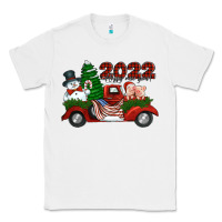 White happy new year 2022 christmas truck with american flag Classic Tee - Jasminsmagicworld