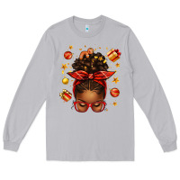Moon Dust christmas afro messy bun Long Sleeve Tee - texasbilliewilder