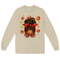 Mushroom christmas afro messy bun Long Sleeve Tee - texasbilliewilder